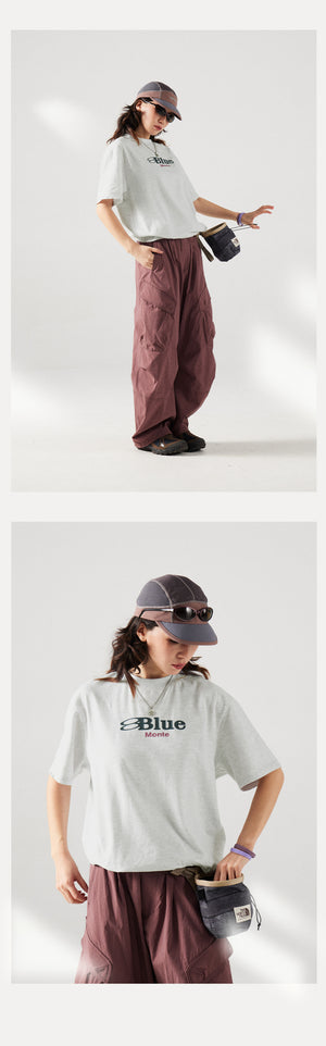 Blue Monte Logo Print Men's Short-Sleeved Round-Neck T-Shirt