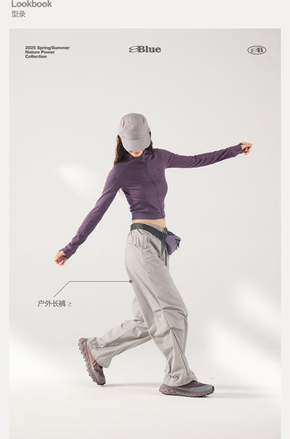 Blue Wool Waffle-Knit Women's Cardigan