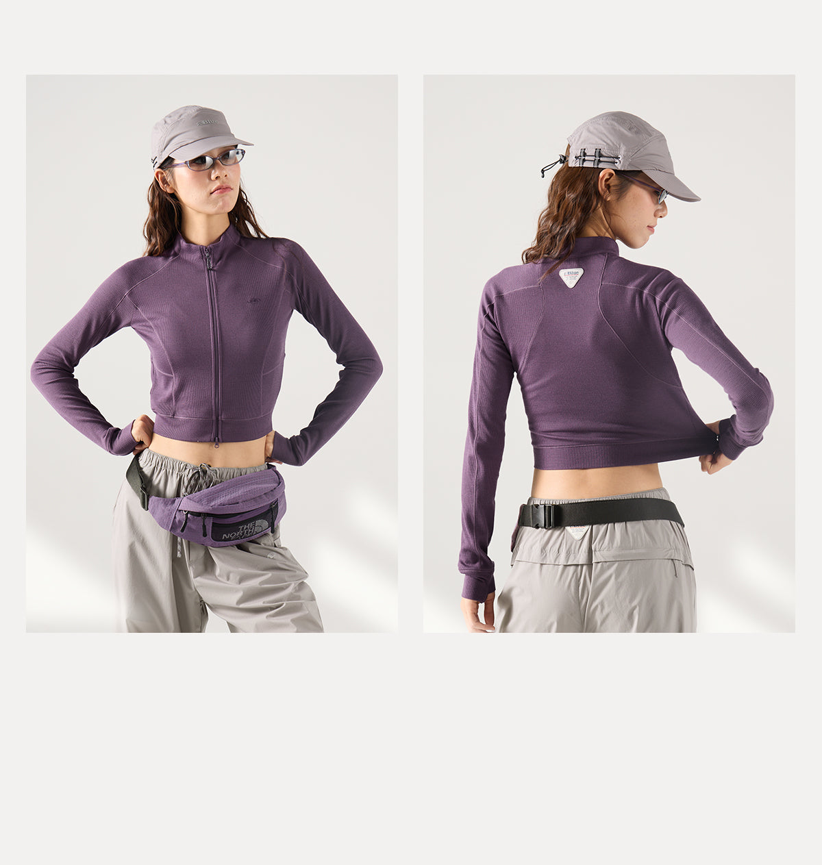 Blue Wool Waffle-Knit Women's Cardigan