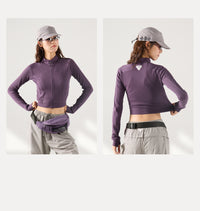 Blue Wool Waffle-Knit Women's Cardigan