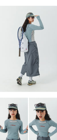 Blue Logo Long Sleeve T-Shirt