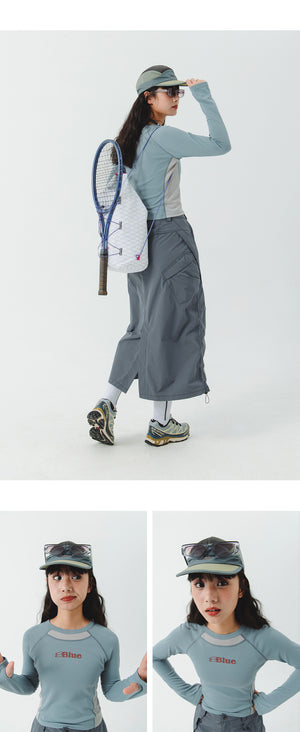 Blue Logo Long Sleeve T-Shirt