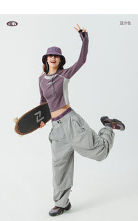 Blue Logo Long Sleeve T-Shirt