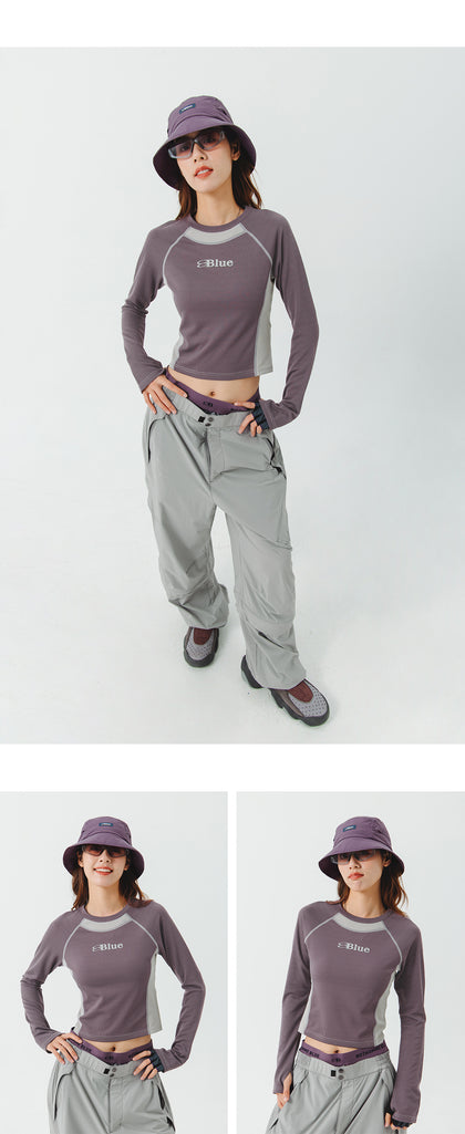 Blue Logo Long Sleeve T-Shirt