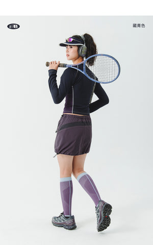 Blue Logo Long Sleeve T-Shirt