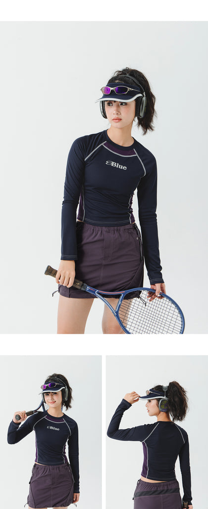 Blue Logo Long Sleeve T-Shirt