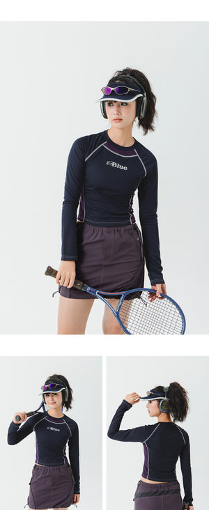 Blue Logo Long Sleeve T-Shirt