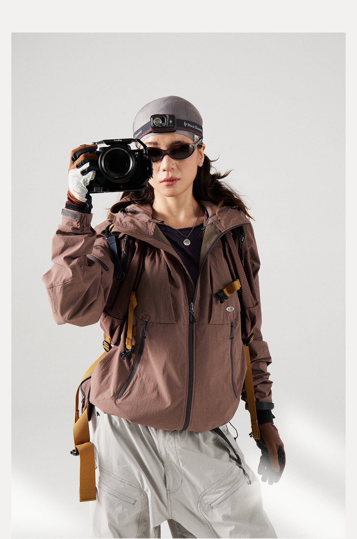 Blue Structured Soft-Shell Hooded Jacket