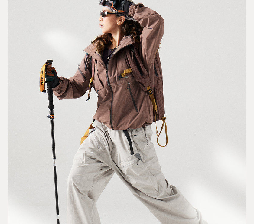 Blue Structured Soft-Shell Hooded Jacket