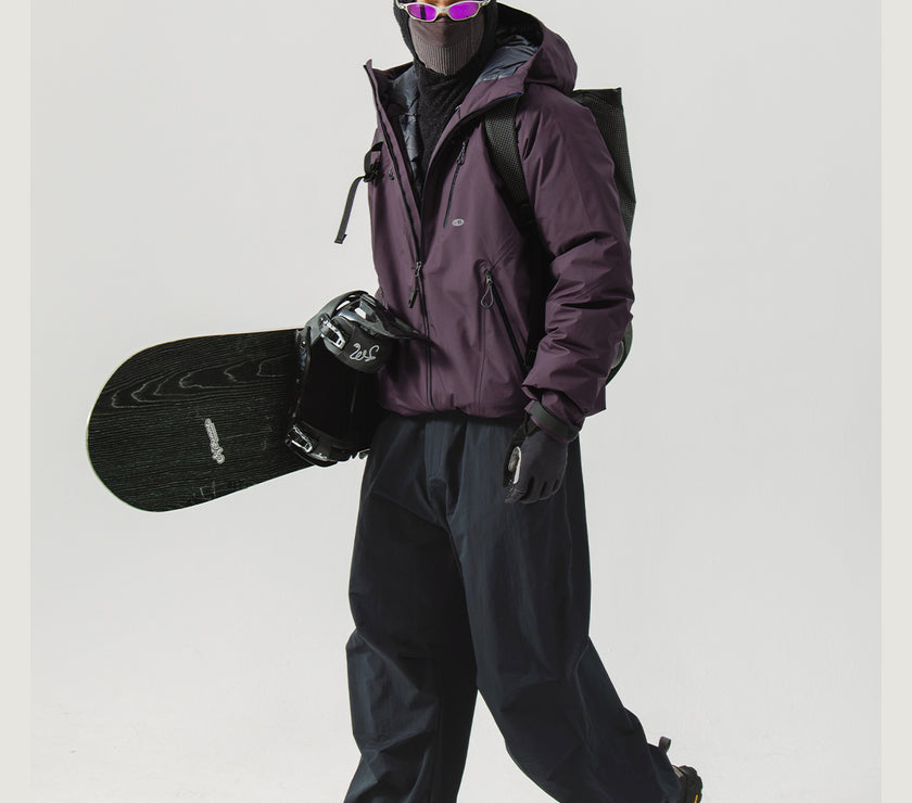 Blue Tooling Casual Parachute Pants