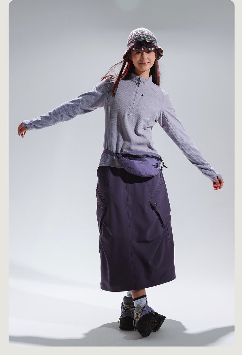 Blue Checkered Fleece Half-Zip Sweater