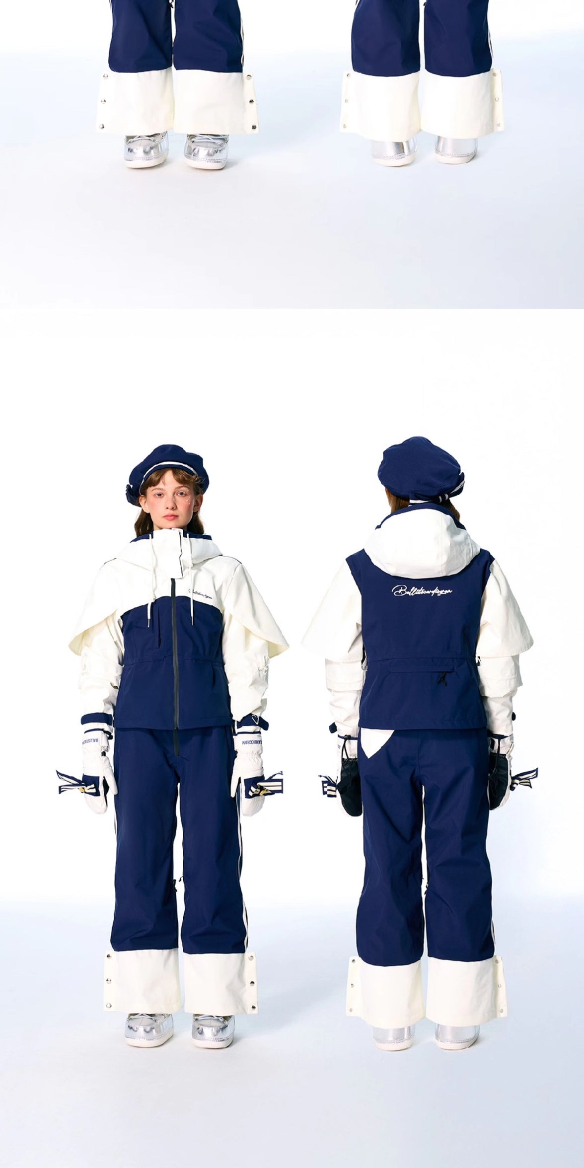 BCG Navy-Style Snow Bibs