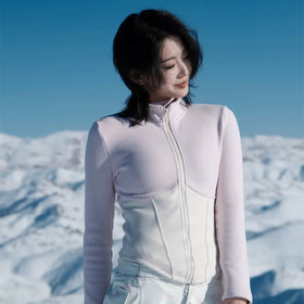 BCG Pink & Whit Fleece Thermal Mid Layer - Women's