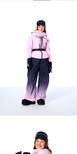 BCG Gradient Bib Pants with Bustier Design