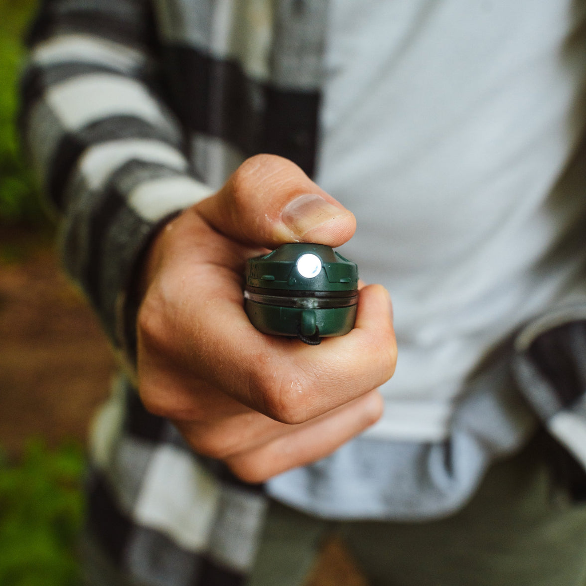 Six Function Whistle in use