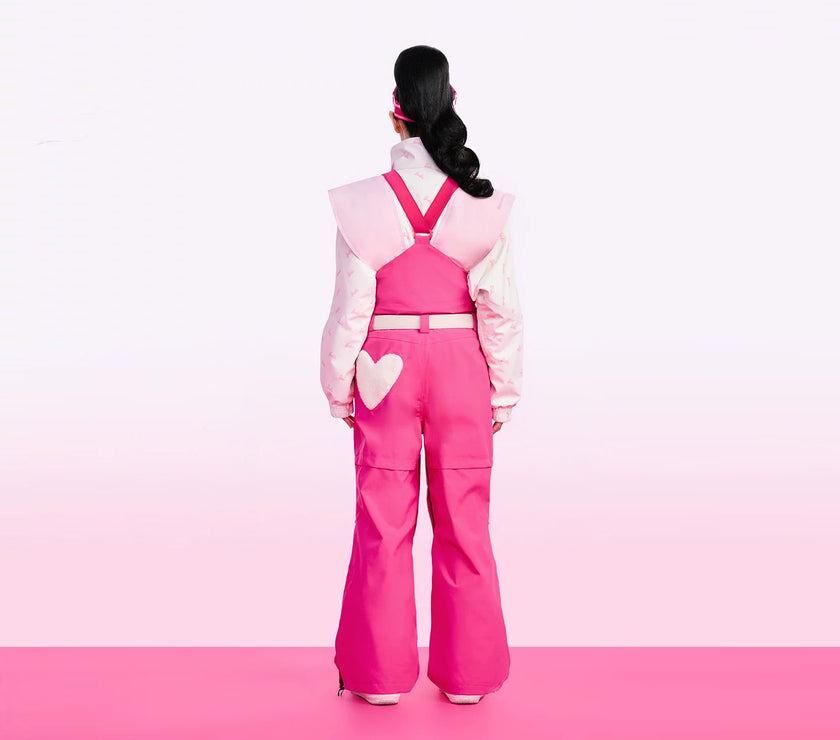 BCG Barbie Limited Edition Pink Heart Ski Bibs