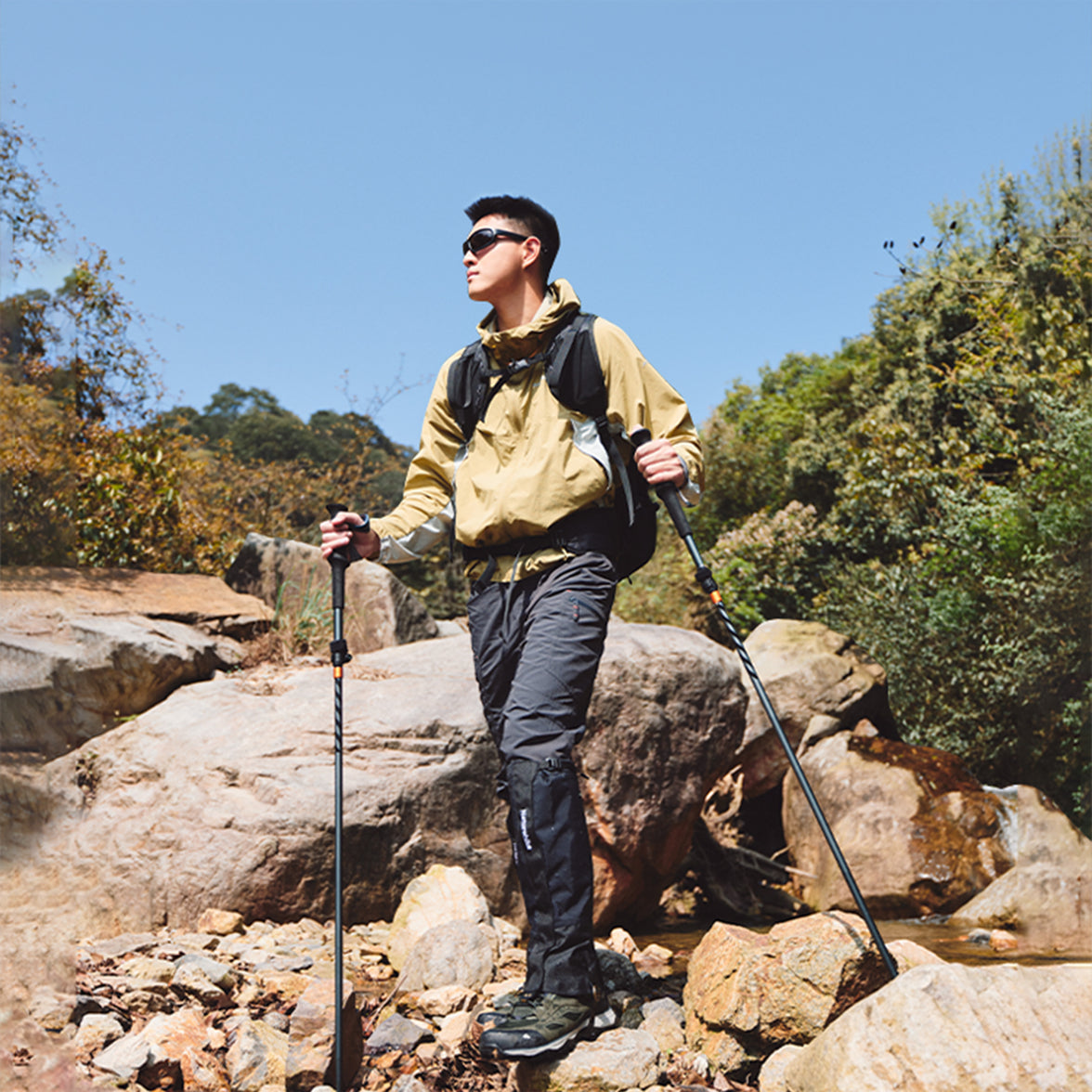 Naturehike Chang Feng UL - Carbon And Aluminum Five-Section Adjustable Folding Trekking Pole Grey