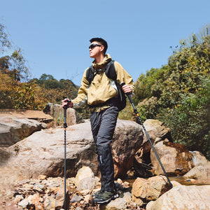 Naturehike Chang Feng UL - Carbon And Aluminum Five-Section Adjustable Folding Trekking Pole Grey