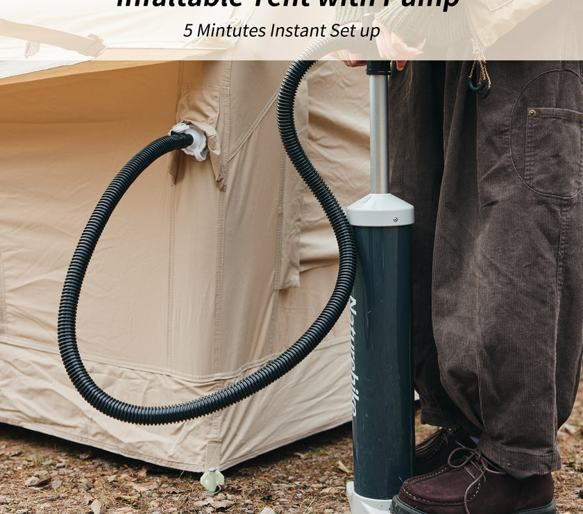 Naturehike Gen Air 12 Cotton Inflatable Tent Khaki