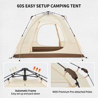 Naturehike Upf 50+ Ango Pop Up Tent For 4 Men (With Hall Pole)