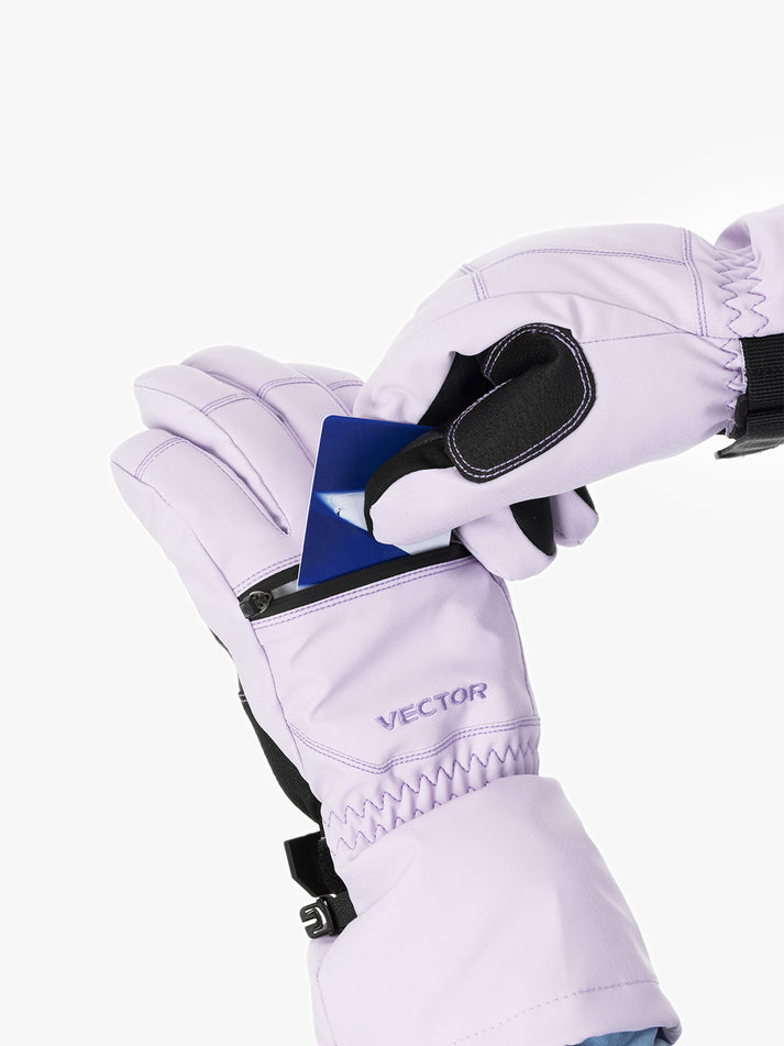 Vector Dash P Cotton Five-Finger Gloves, purple