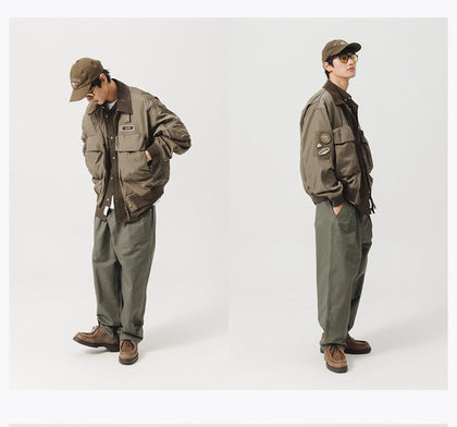 Blue Vintage Flight Jacket