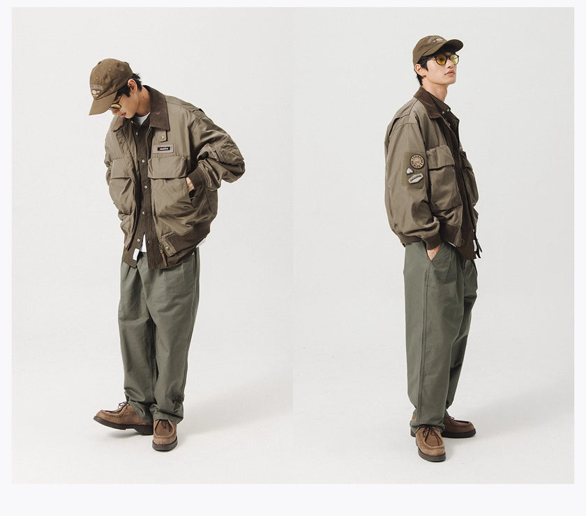 Blue Vintage Flight Jacket