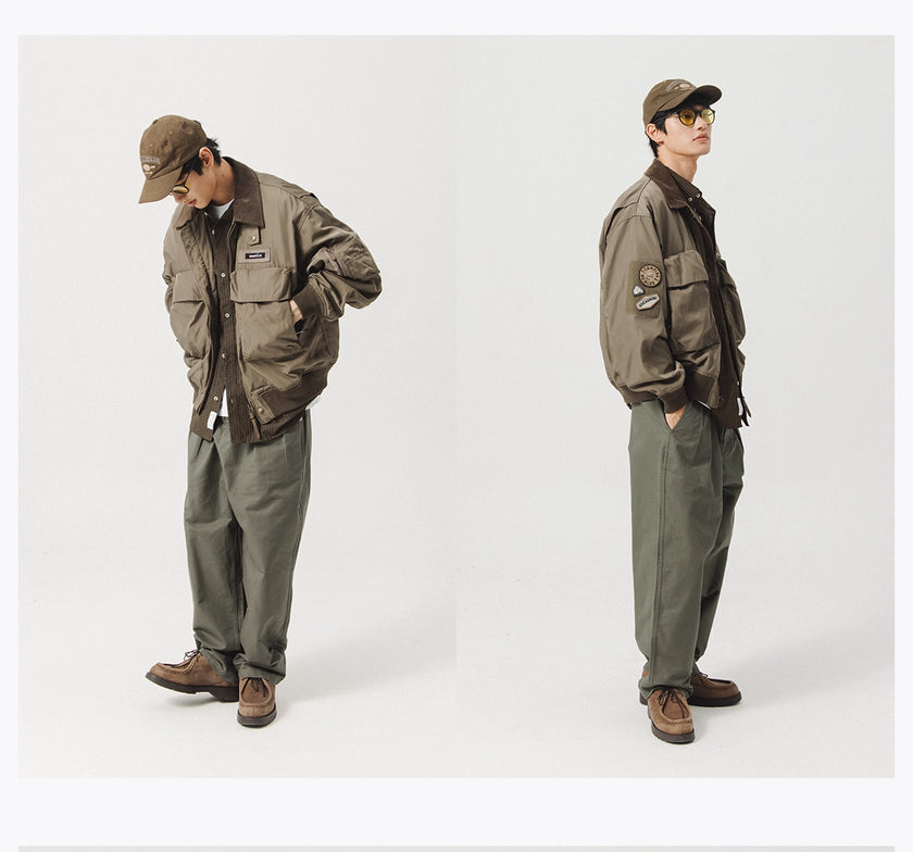 Blue Vintage Flight Jacket