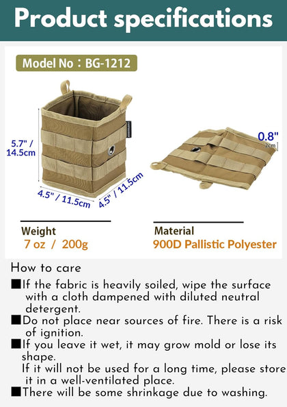 Campingmoon Chair Pocket BG-1212