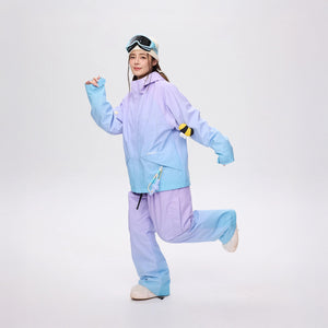 Positibeety Detachable Bee Patch Rhinestone Gradient Edition 3L Snow Jacket & Pants – Women’s