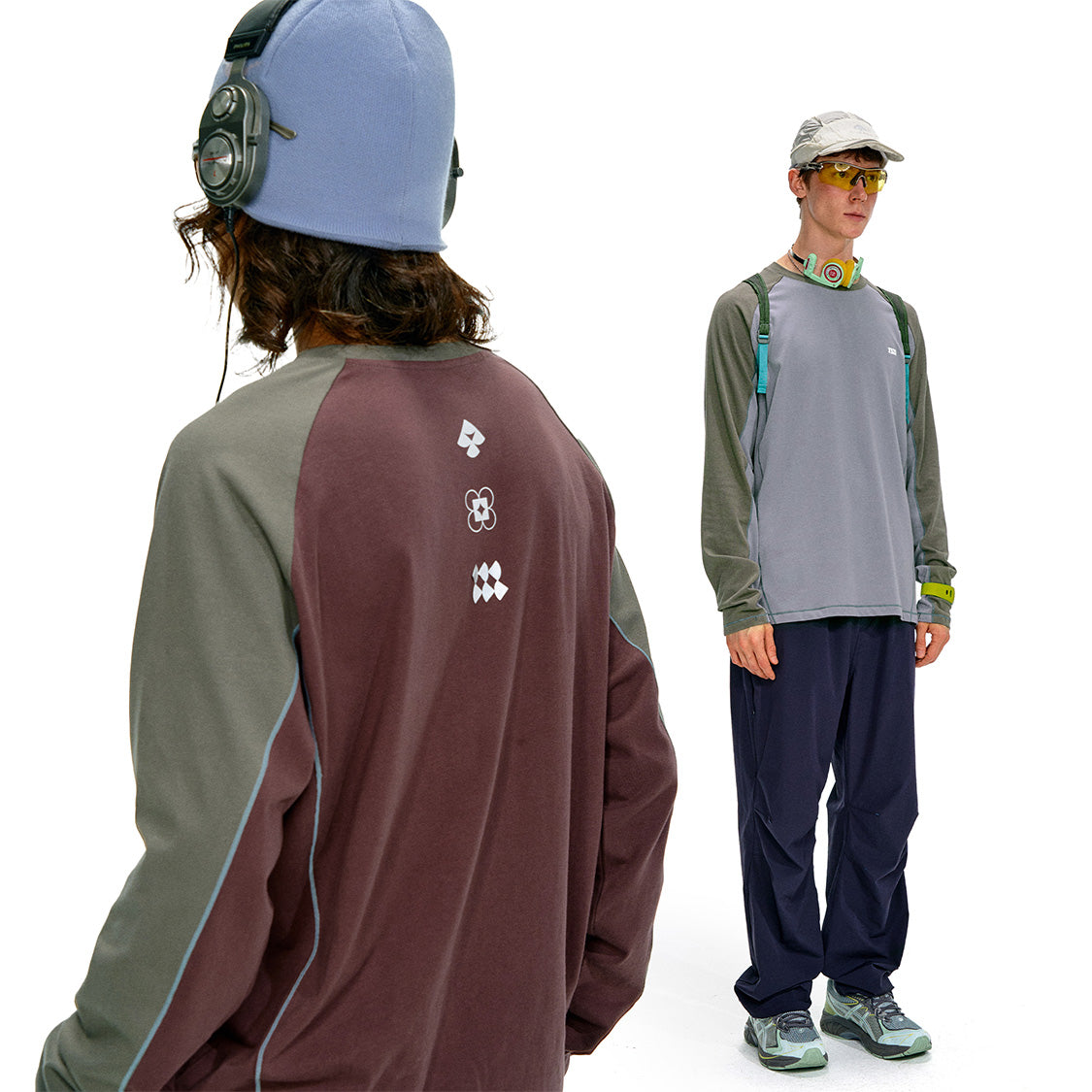 NOTHOMME Splicing Long Sleeve T-shirt