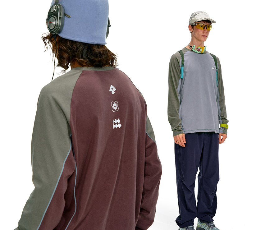 NOTHOMME Splicing Long Sleeve T-shirt