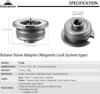 Campingmoon Gas Adapter Z13M