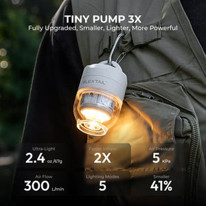 FLEXTAIL Tiny Pump 3X inflating a sleeping pad
