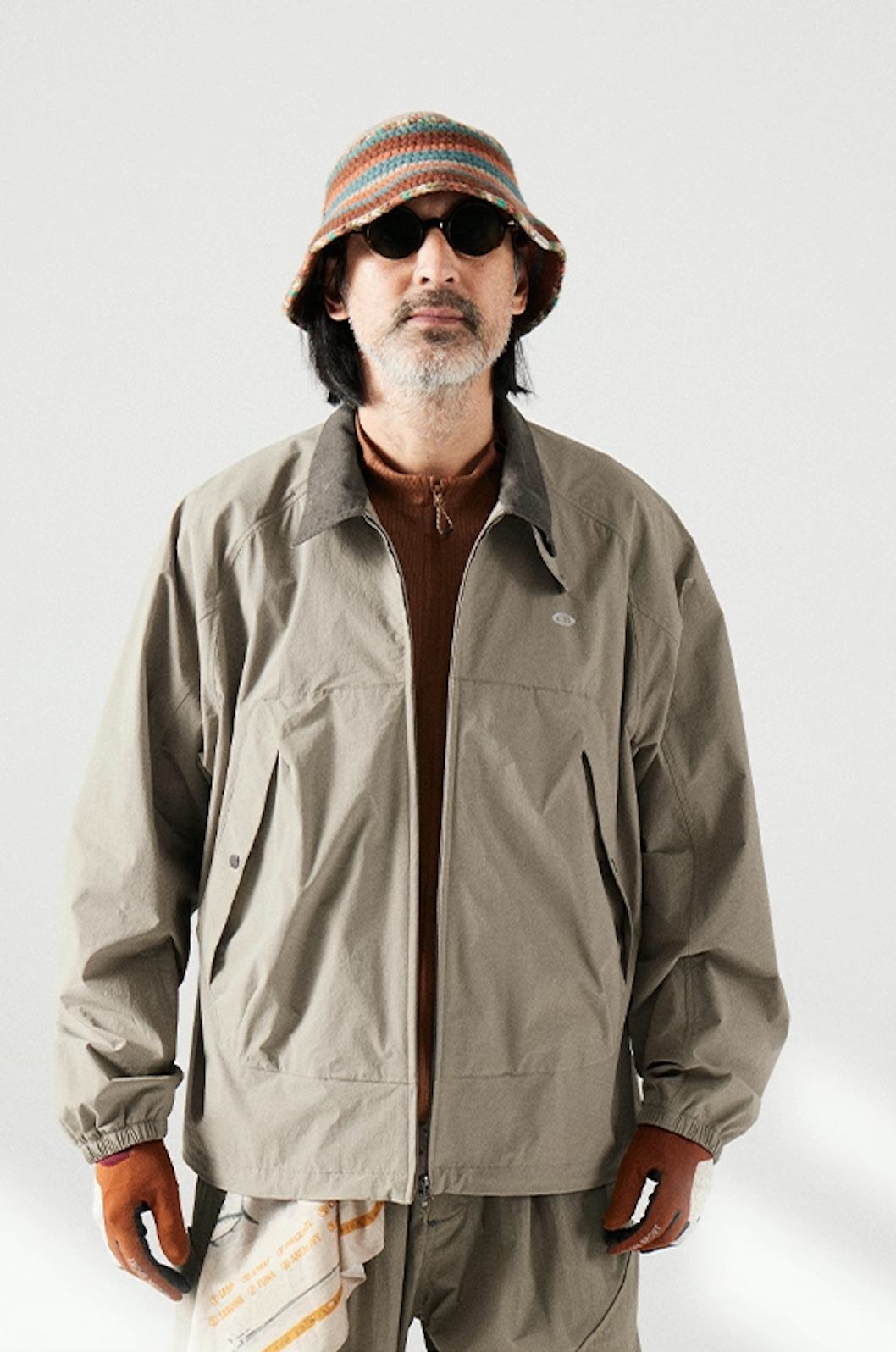 Blue Large Pocket Lapel Jacket