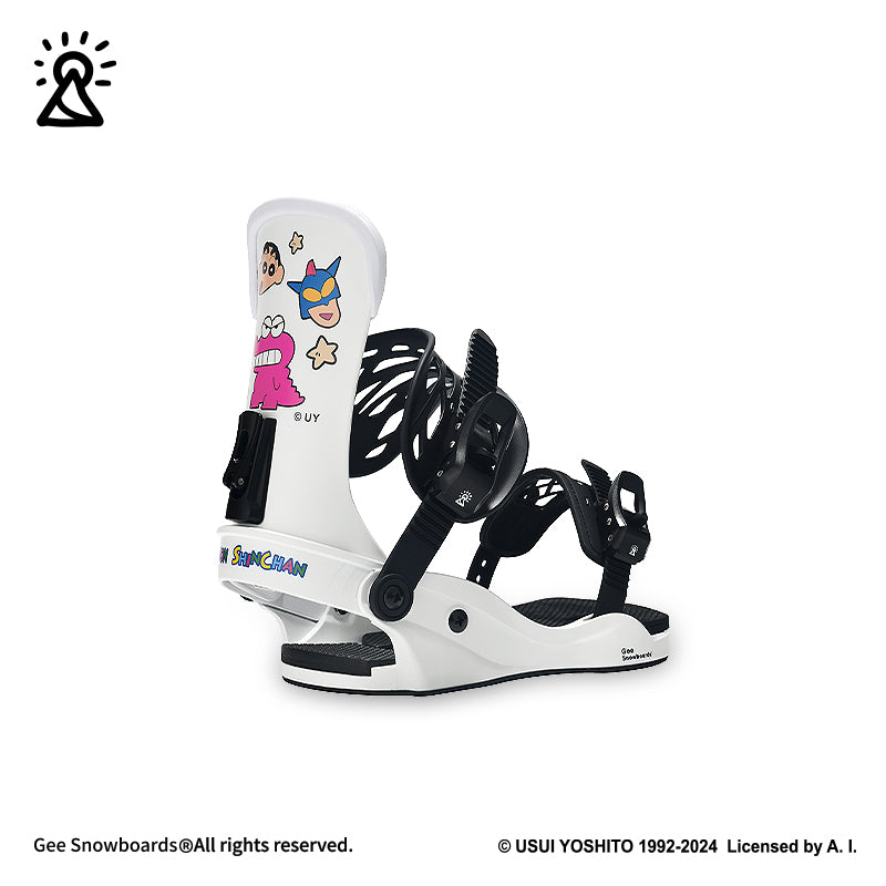 Gee Snowboards × Crayon Shin-chan Waniyama Snowboard Binding — official product image