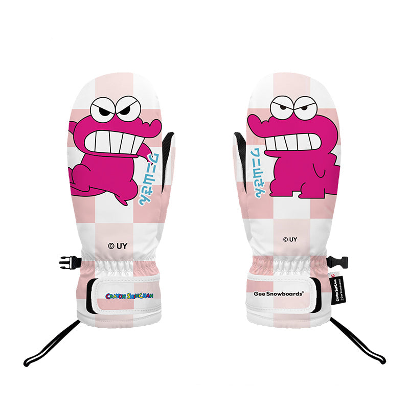 Gee Snowboards × Crayon Shin-chan Waniyama Gloves — official product image