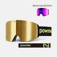 Powster Pulsar Gold Black Ski Goggles