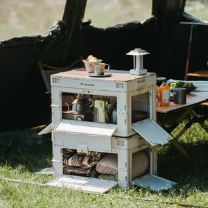 Naturehike Ling Yue L Folding Storage Box Light Beige Gray