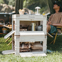 Naturehike Ling Yue L Folding Storage Box Light Beige Gray