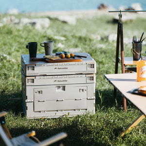 Naturehike Ling Yue L Folding Storage Box Light Beige Gray