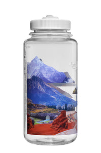 Nalgene 32oz Wide Mouth Sustain Bottle Mixed Landscapes surrealist print - right view