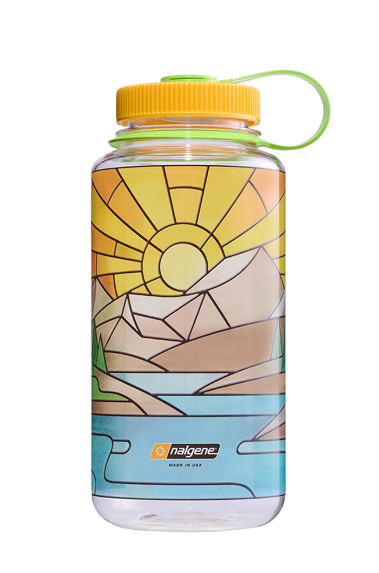 Nalgene 32oz Wide Mouth Sustain Bottle - Stained Glass River
