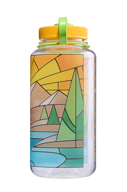 Nalgene 32oz Wide Mouth Sustain Bottle - Stained Glass River