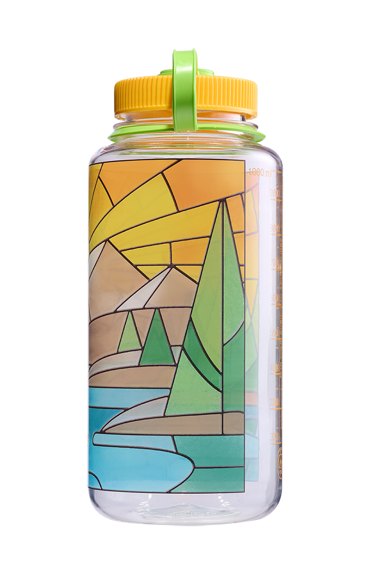 Nalgene 32oz Wide Mouth Sustain Bottle - Stained Glass River