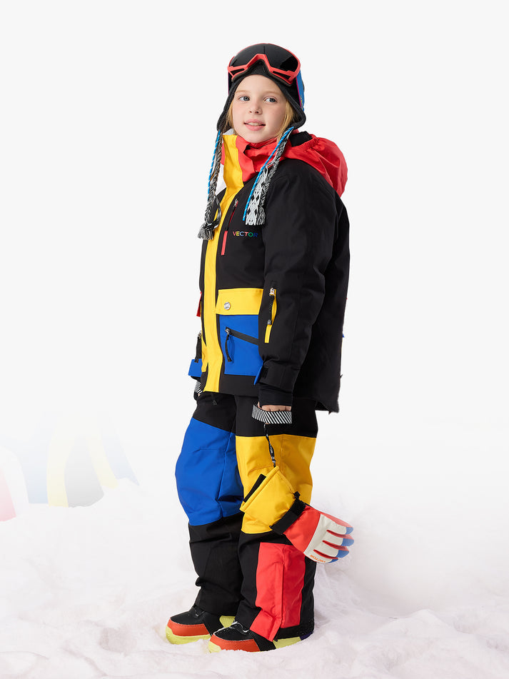 Vector Colorcube Fleece Adjustable Ski Suit - Children's