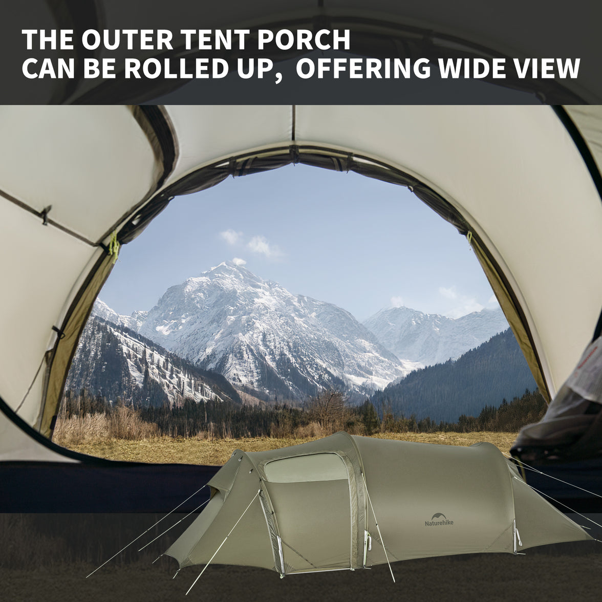 Naturehike Opalus Series Ultralight Hiking Tent 3 Men Olive