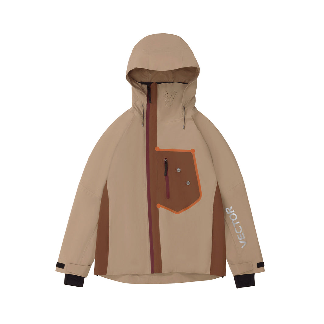 Vector Brown Snowpark Slash 2L Jacket - Unisex