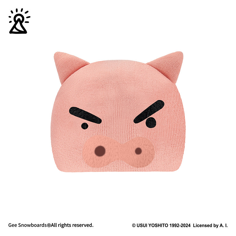 Gee Snowboards Helmet Cover Beanie — pink Buriburizaemon pig hood