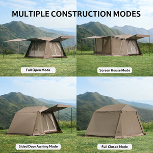 Naturehike Village 6.0 Gen 2 Quick Open Tent Brown(Ultimate Edition)